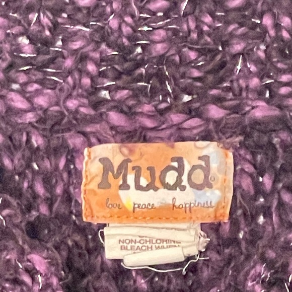 MUDD women’s short sleeve purple SPARKLY sweater - Picture 3 of 3